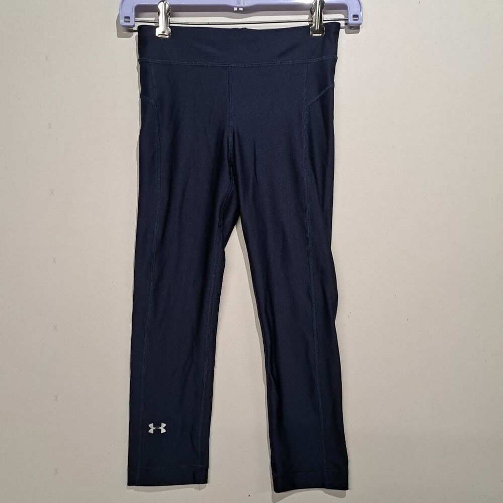 UA Compression Capri Leggings Navy XS No Tag EUC